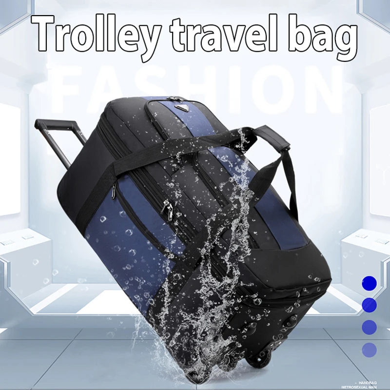 Large-capacity Travel bag Folding Water-repellent Wear-resistant Luggage Expandable Out-boarding Business Backpack With Lever