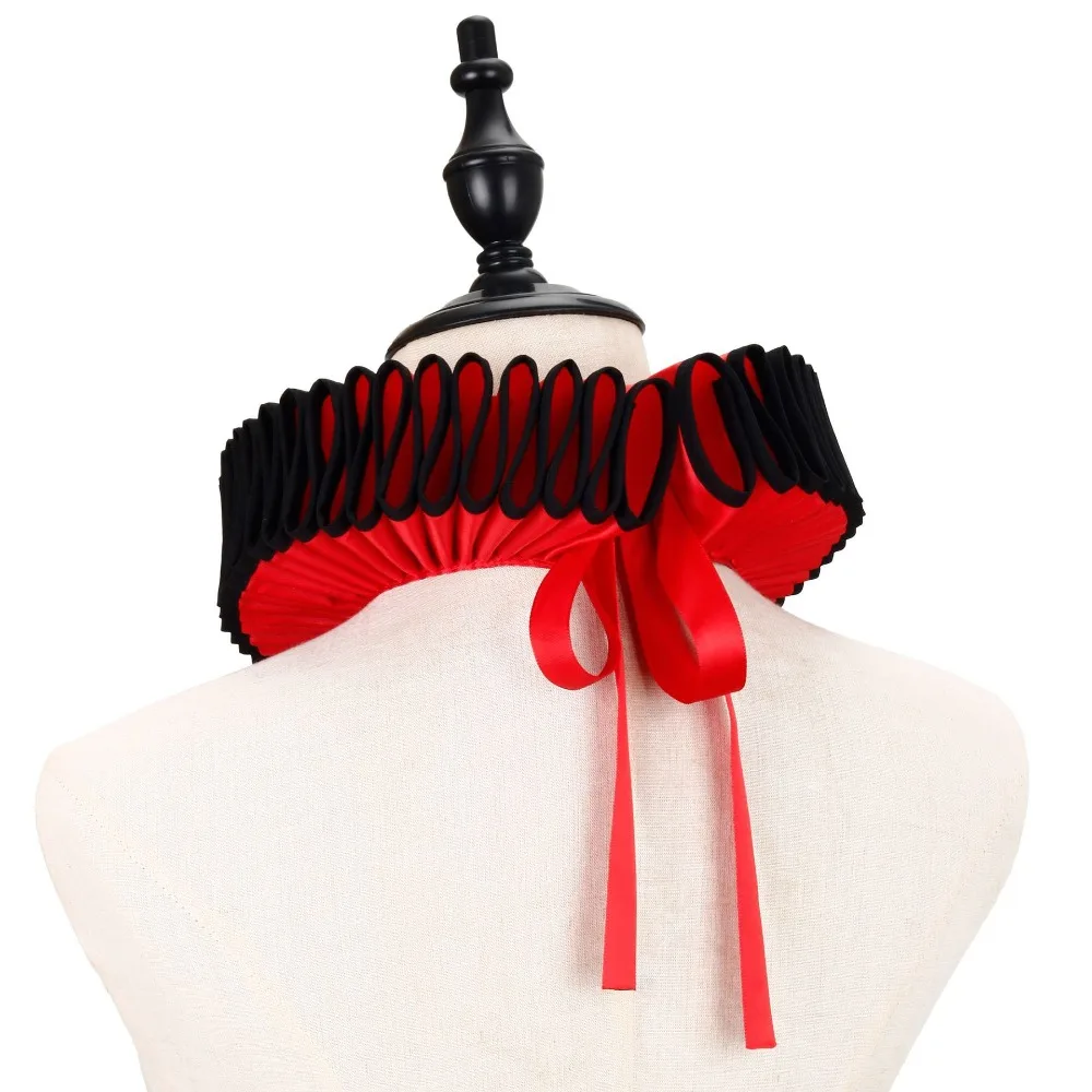 

Detachable Neck Ruffled Collar Vintage Victorian Costume Renaissance False Collar Opera Retro Circus Clowns Ruff Collar