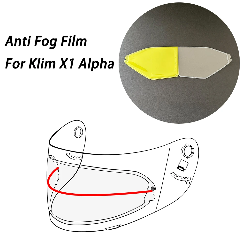 Motorhelm vizierinzet anti-condens helder voor Klim X1 Alpha