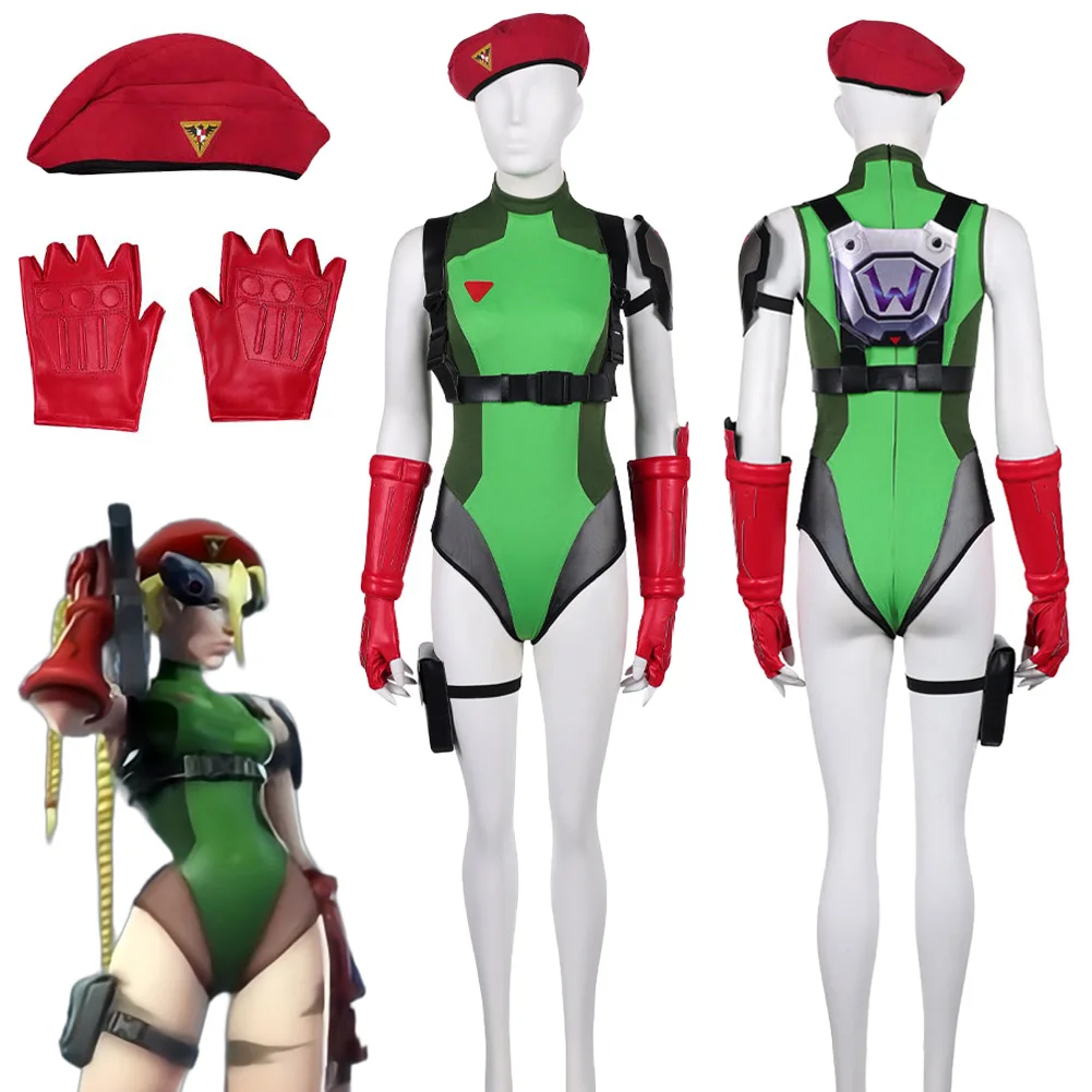

Game OW Cosplay Cammy White Jumpsuit Hallowmas Party Costume Uniform Carnival Disguise Roleplay Suits Outfit For Women Adult