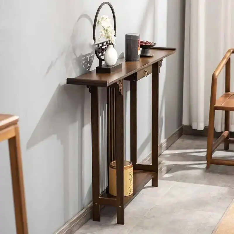 

Japanese Bamboo Console Tables New Chinese Style Porch Cabinets Creative Living Room furniture Household Entrance Console Tables