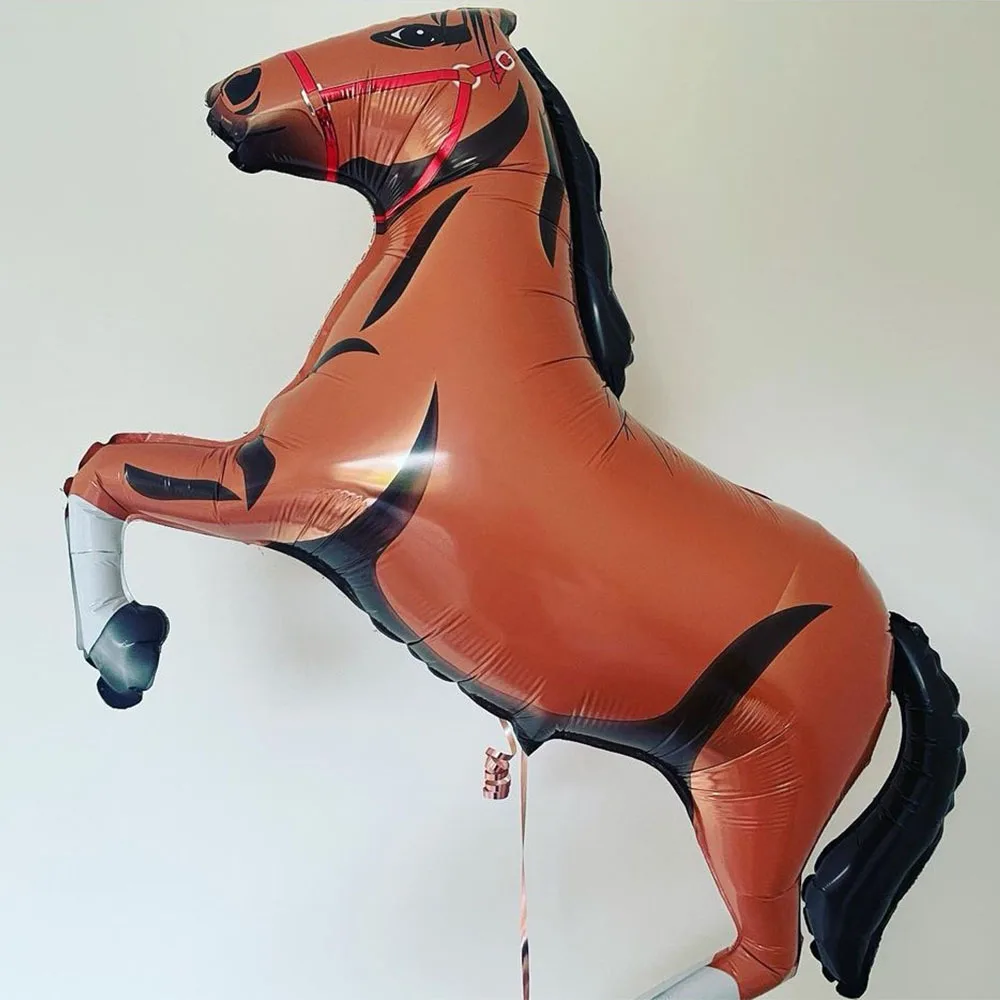 Horse Balloon Set 30inch Horse Shaped Balloons 40inch Number Balloon Star Balloon Racing Horse Themed Birthday Party Decor