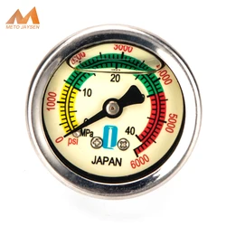 M10x1 Thread Pressure Gauges Diving 1.5 Inches 40MM 40MPA 6000PSI