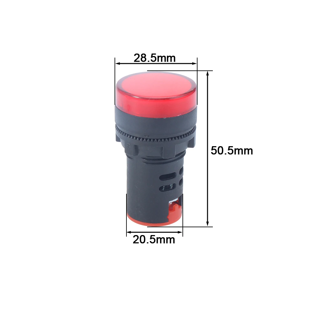 1PCS 22mm Panel Mount Signal Power Led Indicator Light Pilot Lamp Blue Green Red White Yellow Plastic 12V 24V 220V 110V 380V
