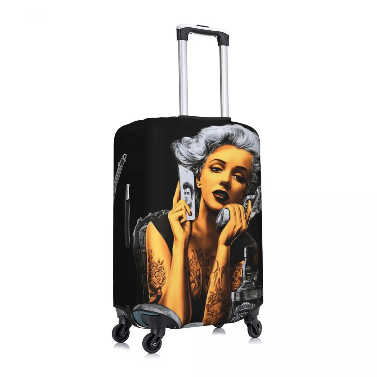 Lustige Marilyn Monroe Print Gepäcks chutz Staubs chutz hüllen elastisch wasserdicht 18-32 Zoll Koffer abdeckung Reise zubehör