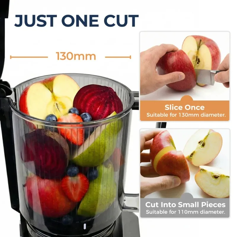Max 680W Wide Chute Slow Juicer, Whole Fruit Masticating Juicer Machine, Powerful Cold Press Extractor for Home Use