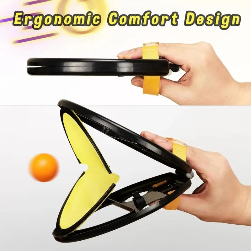 กลางแจ้งเด็กโยนและจับเกมบอลชุด-กีฬาฟิตเนส Hand Grip Ball Racket สําหรับผู้ใหญ่และเด็ก-ของเล่นสนุกของขวัญ f