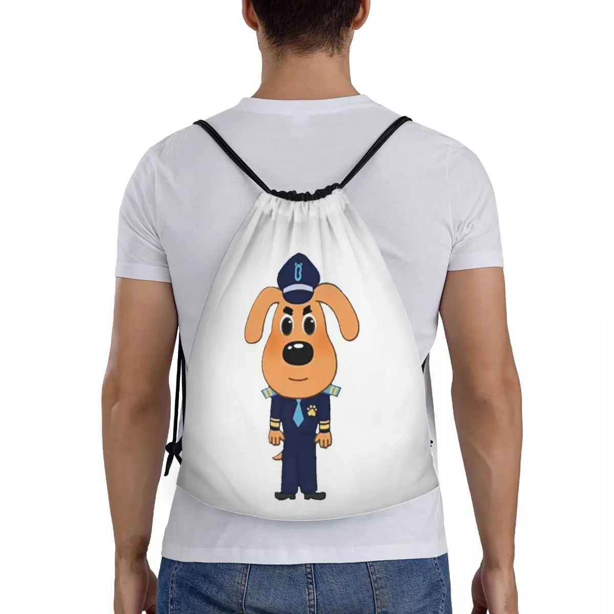 

Sheriff Labrador Characters At Tracyrodriguez Backpacks Fashion Drawstring Bundle Pocket Sports Bag Book Bags For Man Woman