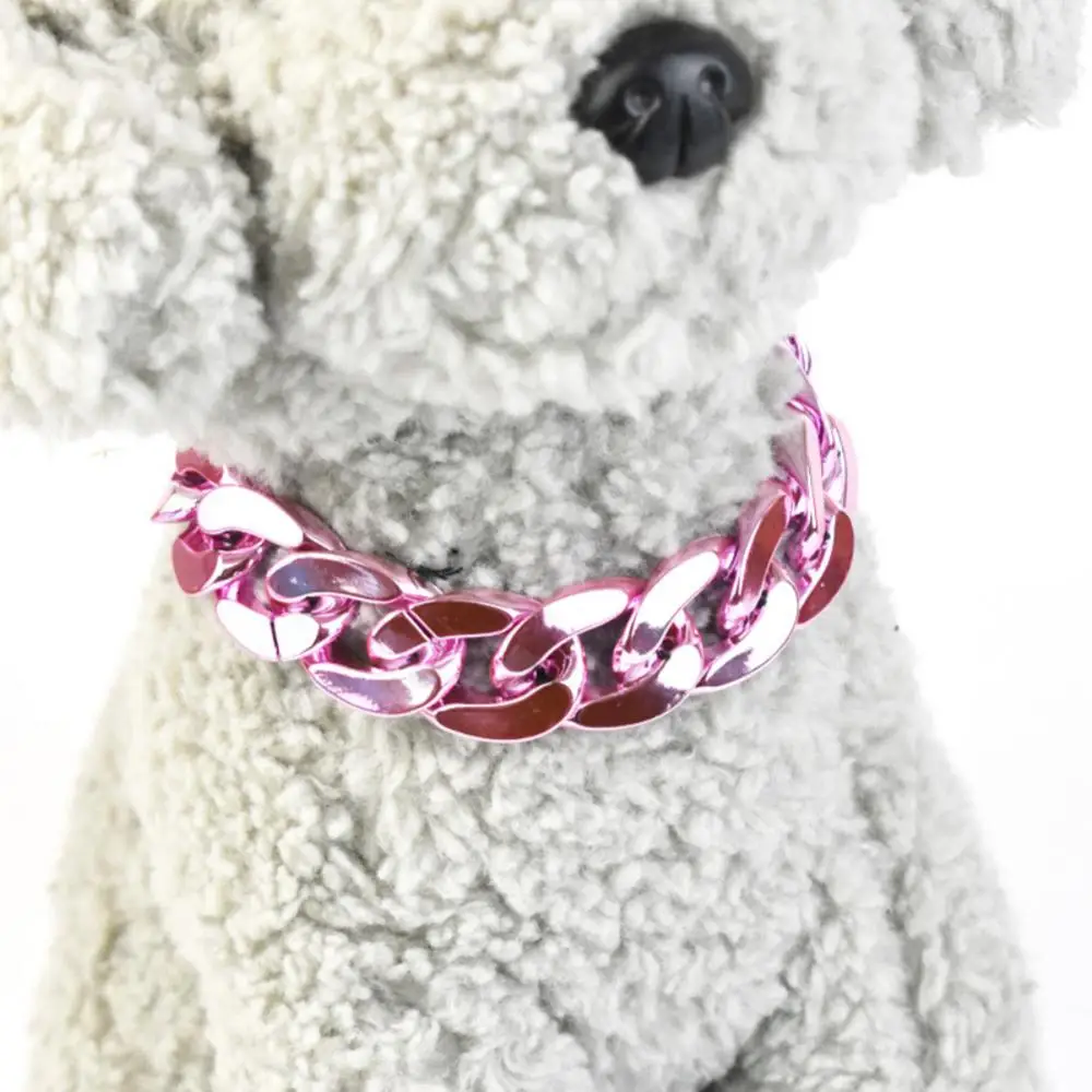 Gold Chain Unique Design Durable Eye-catching Must-have Sturdy Trending Pet Fashion Accessories Gold Chain Dog Collar Necklace