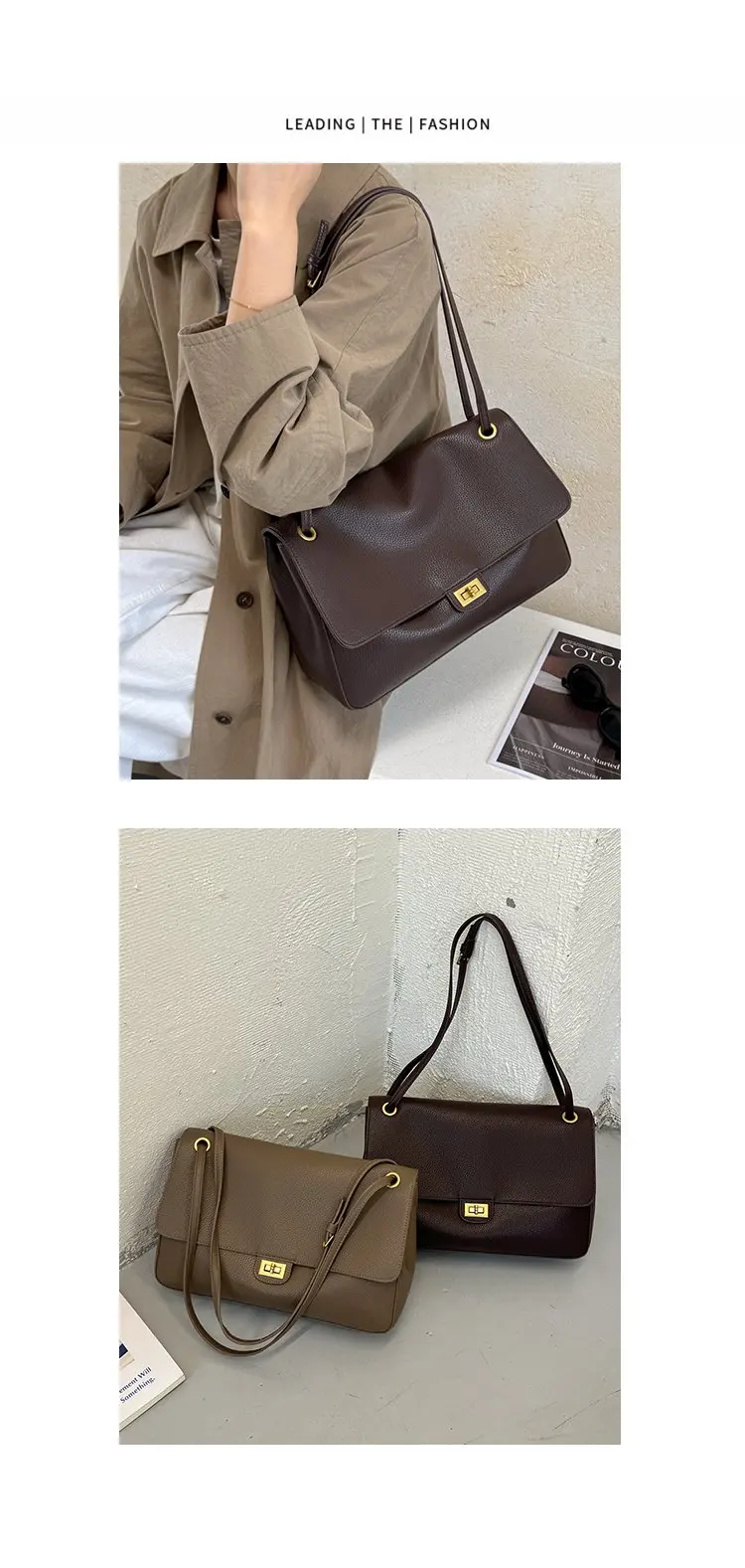 Bolso tipo cubo para mujer, diseño vertical de un solo asa, tapa abatible ancha, diseño sencillo y elegante, adecuado para adultos de 20 a 60 años.