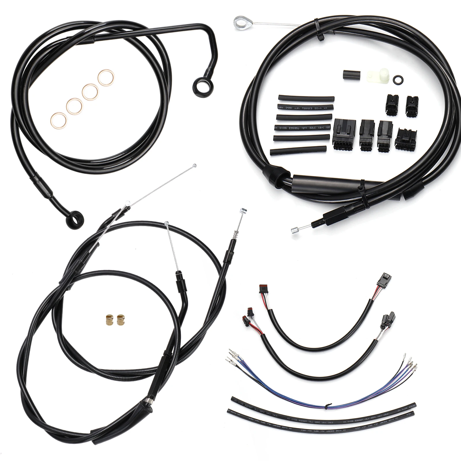 

Softail Handlebar Extension Cable Kit for Harley 2011-2015 Breakout Deluxe Fat Bob Boy Street Bob Sport Glide Heritage with ABS