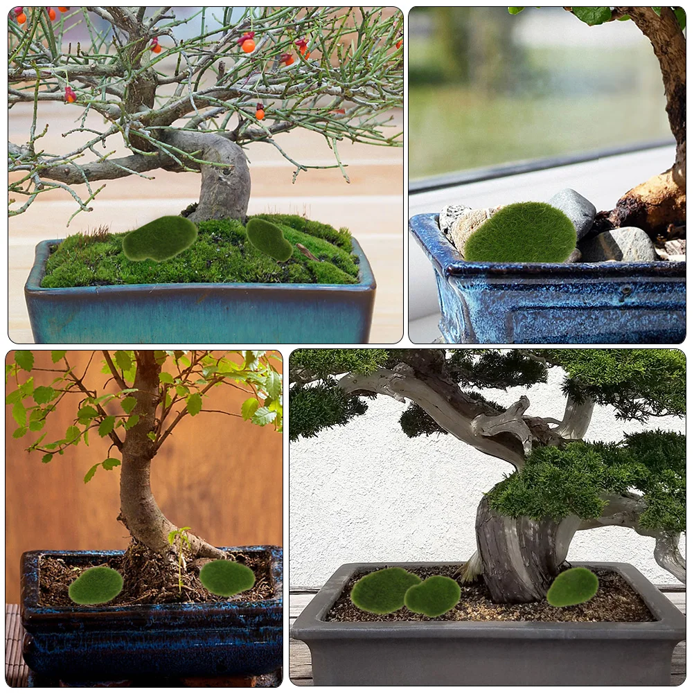 

24 Pcs Artificial Moss Decorative Balls Decorations Stones Bonsai Simulation Small Plant for Crafts