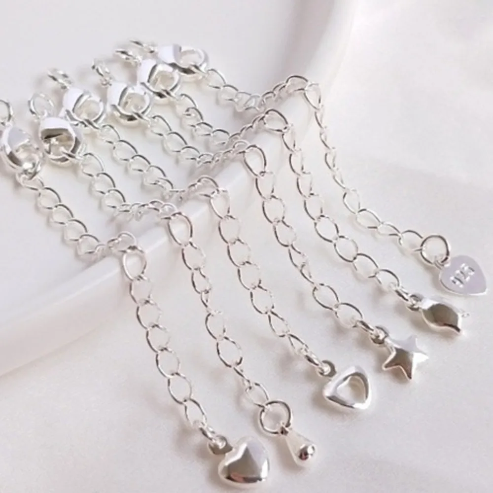 

Copper Clasps 14K Gold Color Extended Chain Silver Tail Chain Spring Lobster Buckle DIY Bracelet Collarbone Necklace Accessories