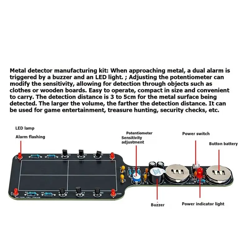 DIY Metal Detector Kit Metal Sensing Detector DIY Kit
