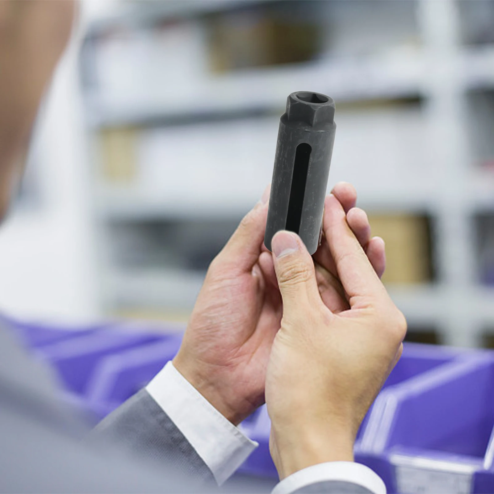 

Инструмент для ремонта автомобилей: 8-мм ключ для датчика кислорода с пространством для проводов, фосфатированный металл, для самостоятельного обслуживания транспортных средств