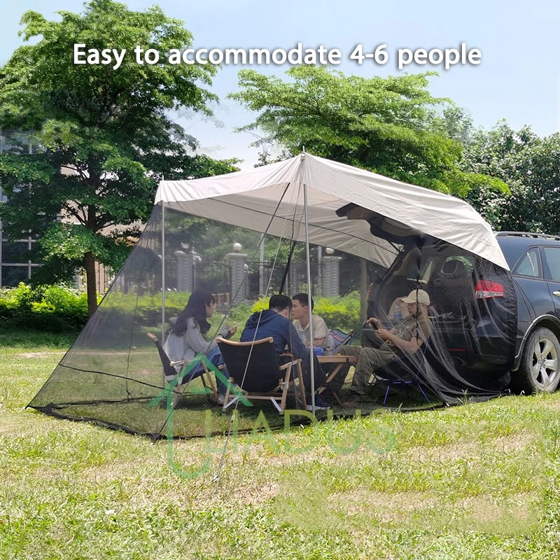 Car trunk Tent Outdoor Camping Sunshade Anti-mosquito SUV Car Tail Canopy Tent 3mX2mX2m 210T High Density Polyester Mesh