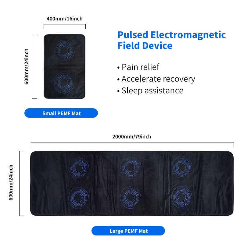 PEMF Therapy Mat Full Body Magnetic Field Therapy Pad for Natural Pain Relief,Deep Muscle Massage,Sleep Improvement&Wellness