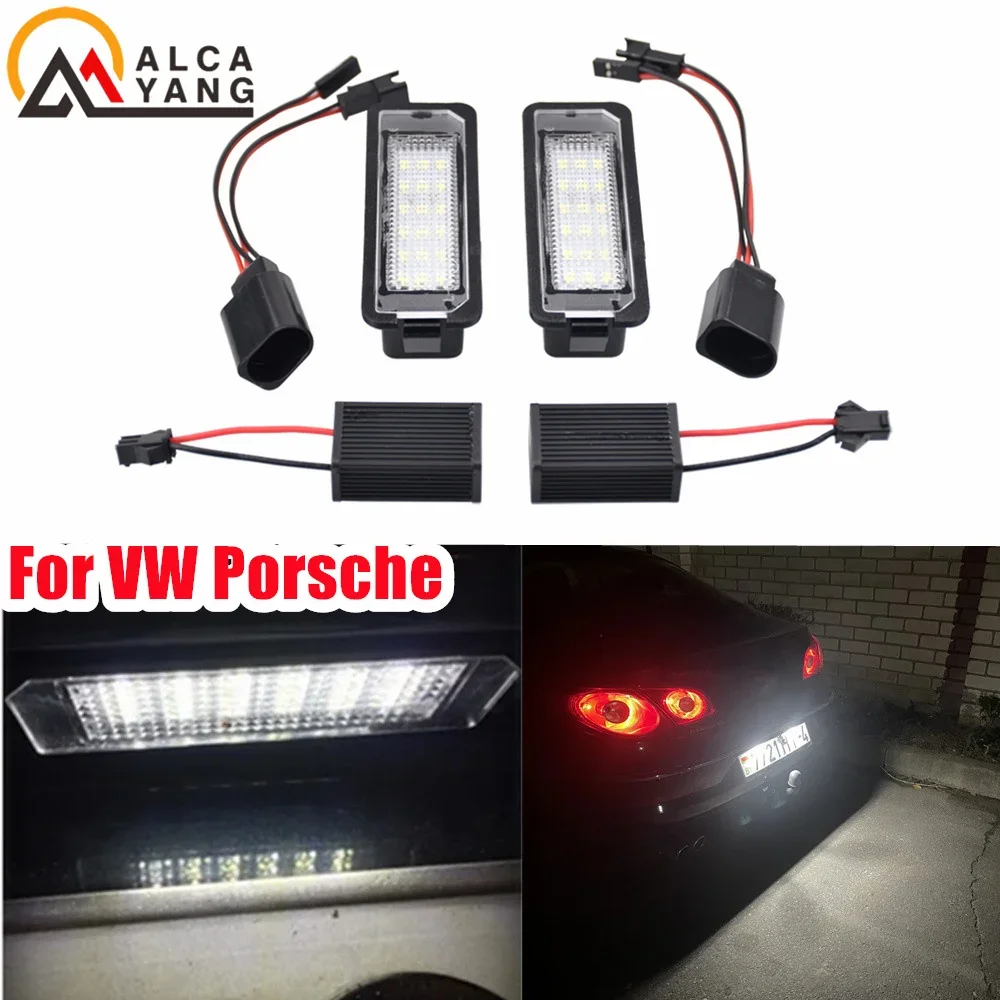 

2X светодиодный светильник номерного знака для VW Golf MK4 MK5 MK6 MK7 7.5 новый Beetle Passat B6 Eos Lupo Seat Leon Altea Porsche 987 997