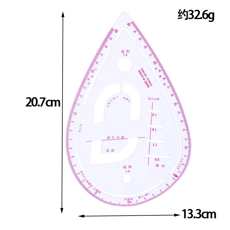 1pc Nähen Französisch Kurve Lineal Messen Schneiderei Tailor Zeichnung Vorlage Handwerk Werkzeug Set Costura Nähen Maschine Zubehör DIY