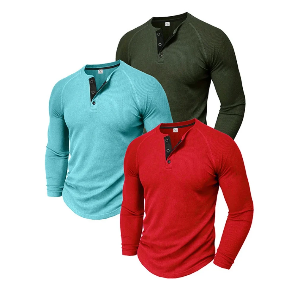 

Новая весенне-осенняя мужская однотонная рубашка с длинными рукавами, удобная модная тонкая рубашка на пуговицах с воротником-стойкой S-2XL