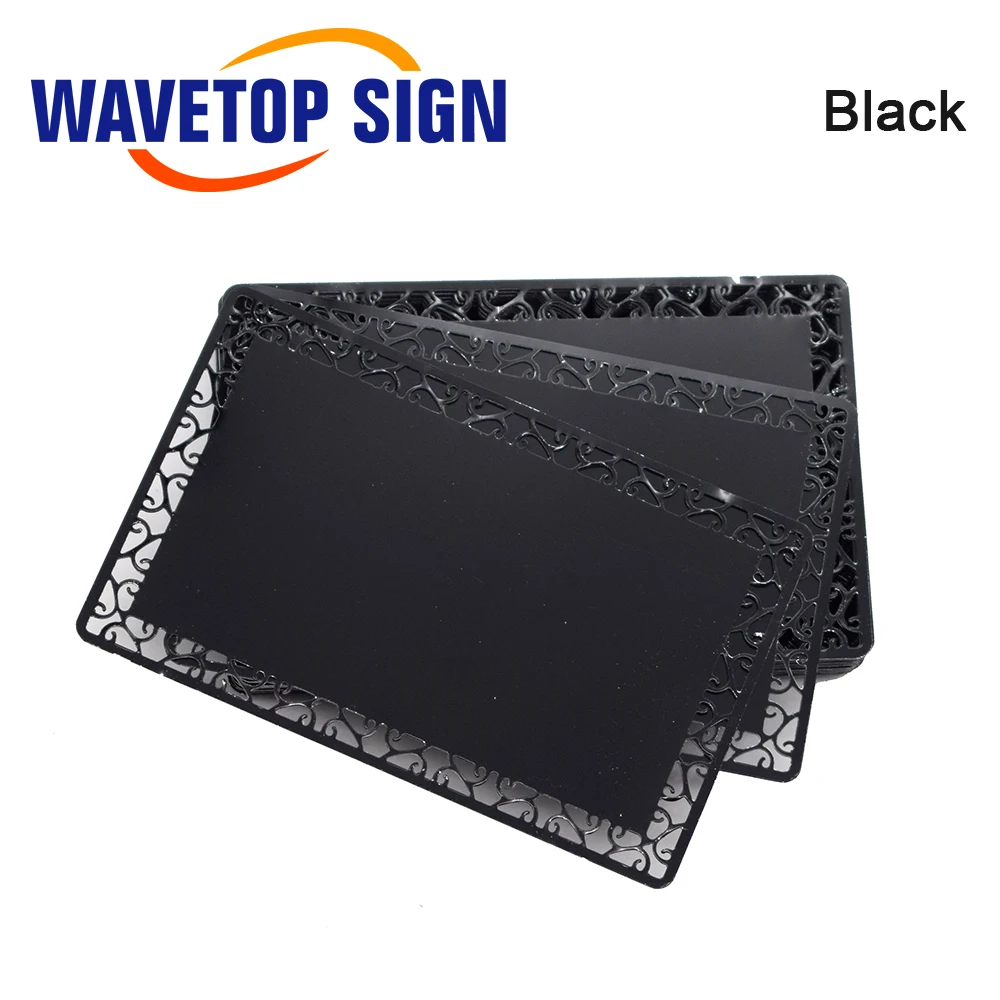 SignkoRay 100 قطعة 0.2 مللي متر بطاقات اسم الأعمال متعدد الألوان سبائك الألومنيوم الصفائح المعدنية اختبار المواد لآلة الوسم بالليزر