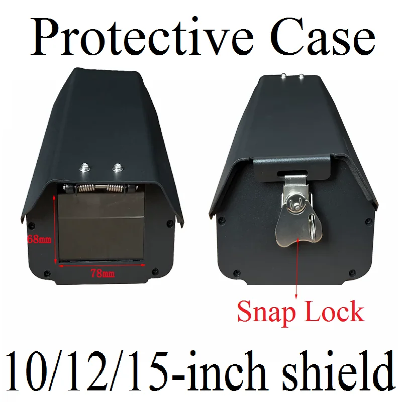 Black Waterproof Enclosure Box, Monitoring Camera waterproof shield, Aluminum Alloy shell 10/12/15-inch shield, Protective case