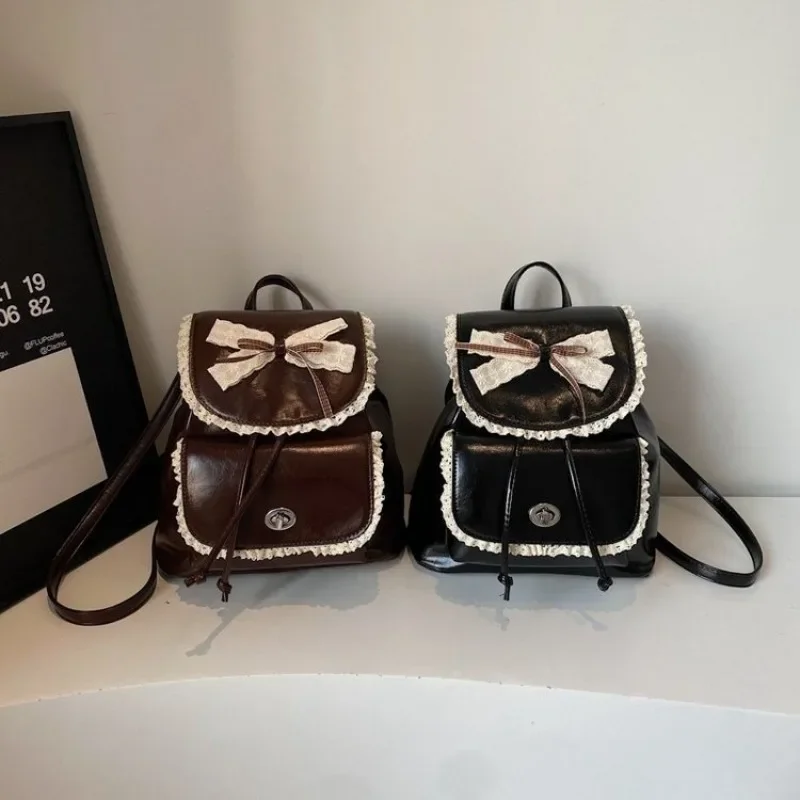 

Vintage Solid Color Diaper Bag For Women Trendy Designer Handbag Leather Crossbody Shoulder Purse Large Capacity Tote Retro