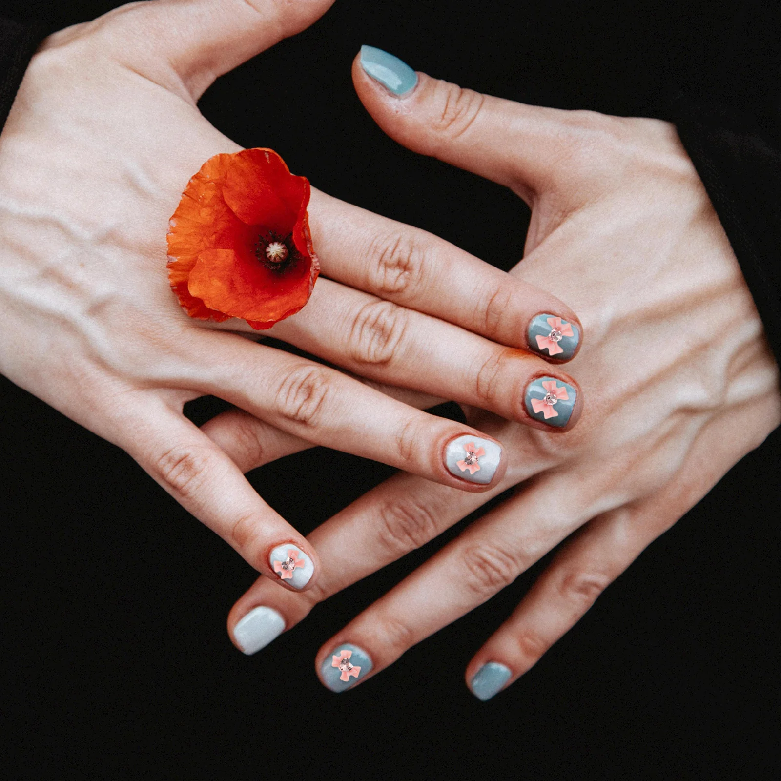 

40pcs Bow Art Charms Rhinestone Decorations Diy Manicure Jewelry 3D Nail Art Supplies For Creative At-Home Nail Design