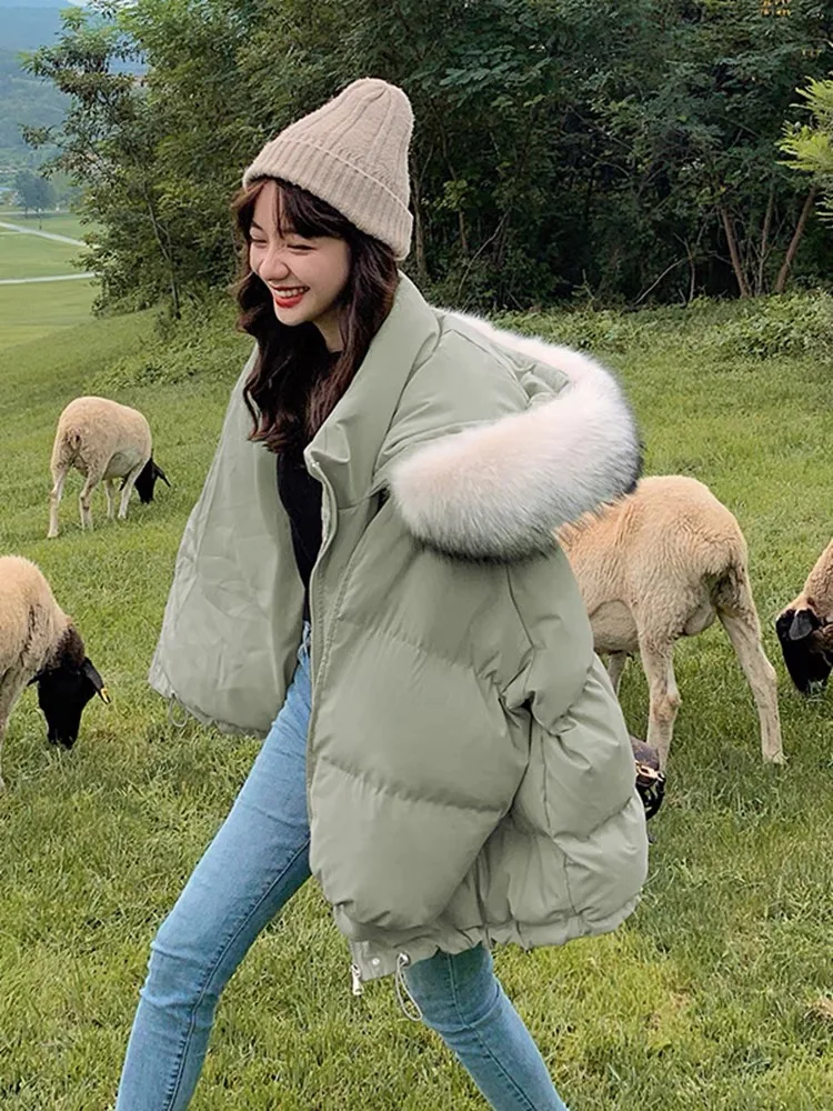 

Parkas Womens Informales Winter Bio-Cotton Thickened Full-Zip Vertical Piped Lined Outcoat Broad Lacing Wrinkle-Resistance Solid