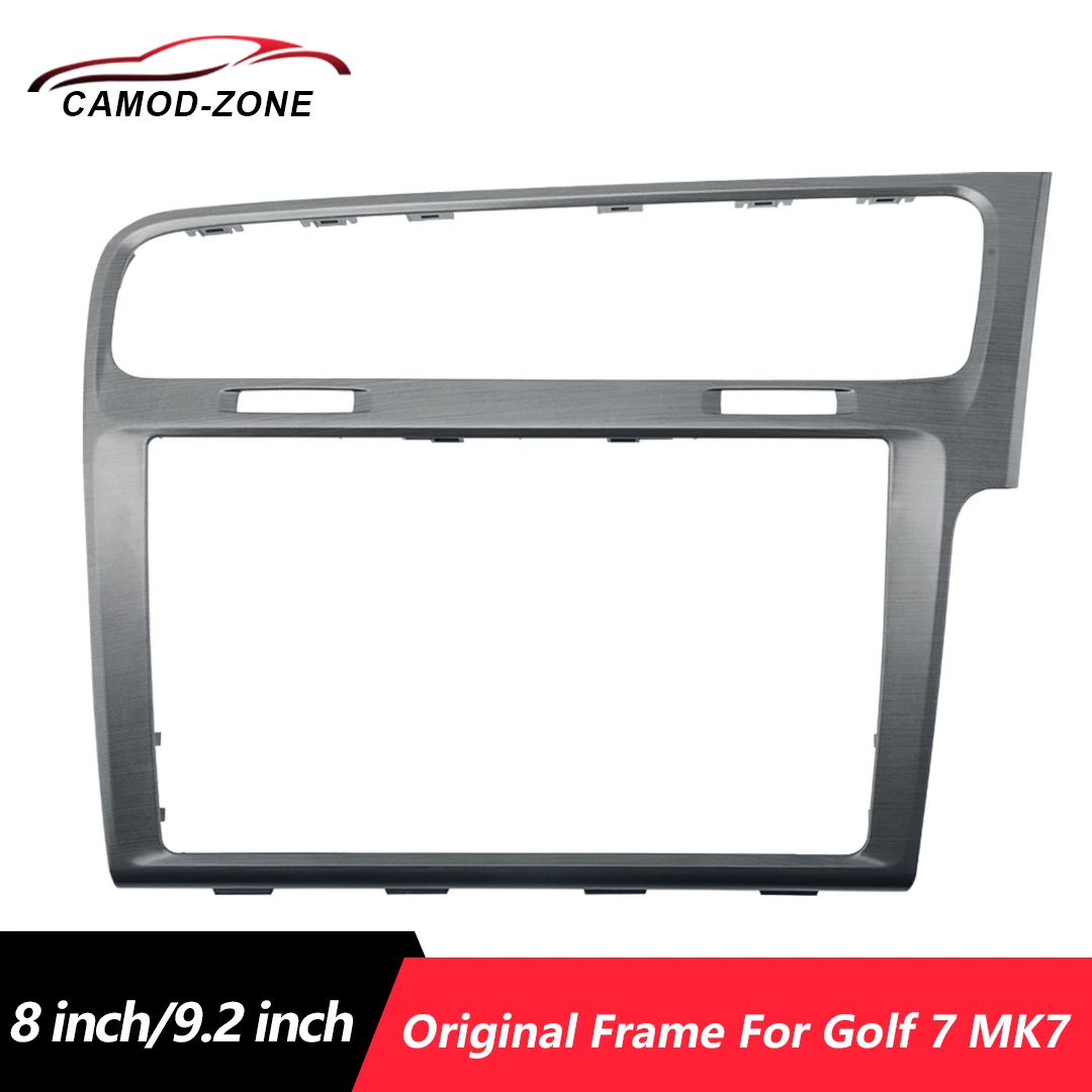 Silver RHD Right-hand Drive Radio Panel For VW Golf 7 MK7 Golf 7.5 MIB Screen Radio Trim Frame 8inch 9.2 inch Car Interior Part