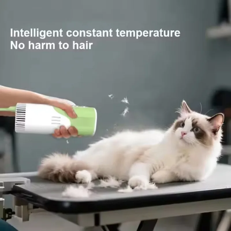 Low Noise Free-Hands Pet Hair Dryer Special Plastic Blowing Machine with Neck Holder for Cats and Dogs Grooming