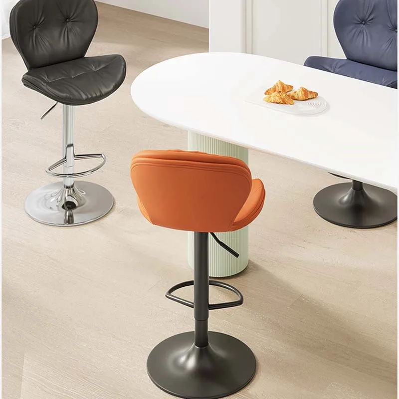 Style Modern Bar Stools Kitchen Floor Support Design Swivel Bar Stools Counter Nordic High Taburetes Para Barra Salon Furniture