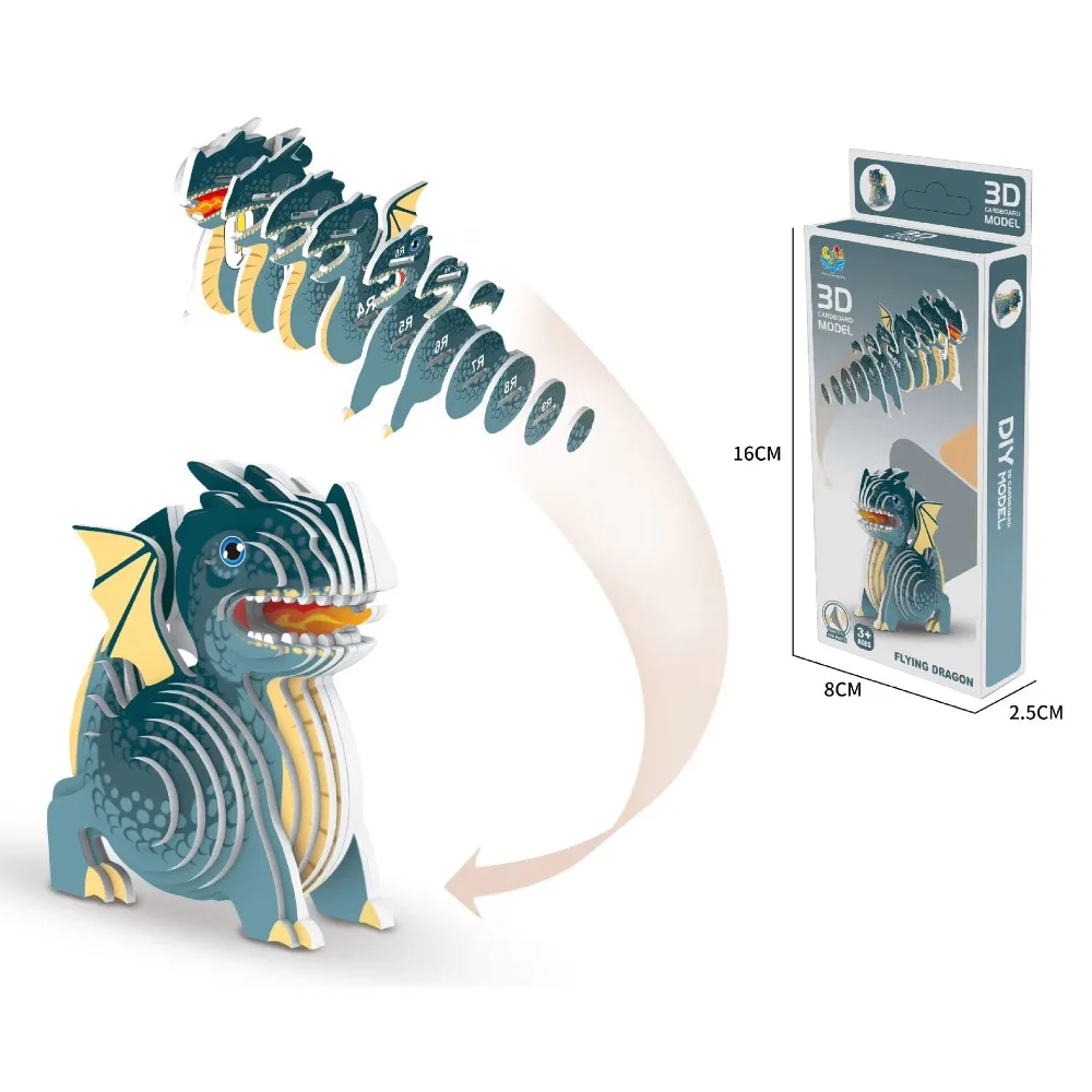 

DIY ремесла 3D головоломка с животными развивающая игрушка серии Ocean 3D головоломка мультфильм сафари поделки из бумаги модель животного сборка для