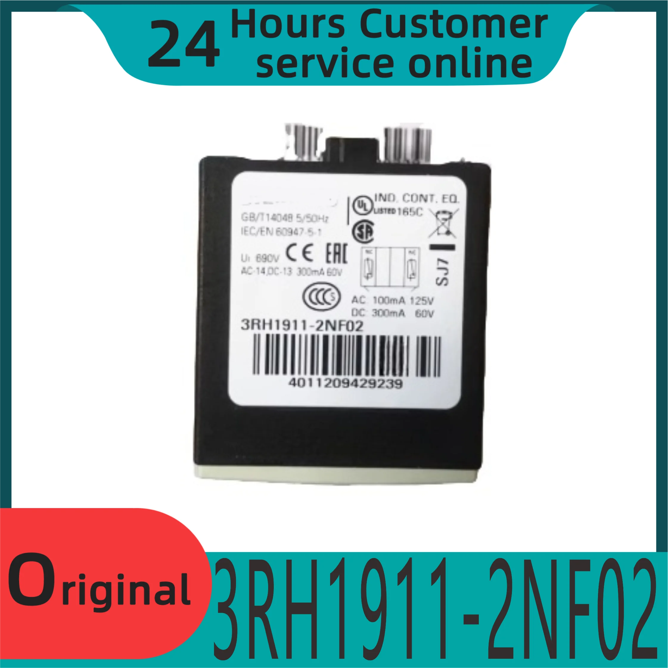 

New original contactor auxiliary contact 3RH1911-2NF02 normally closed