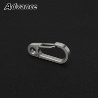 Titanium Alloy Buckle Outdoor EDC Tool Titanium Keychain Brushed Surface