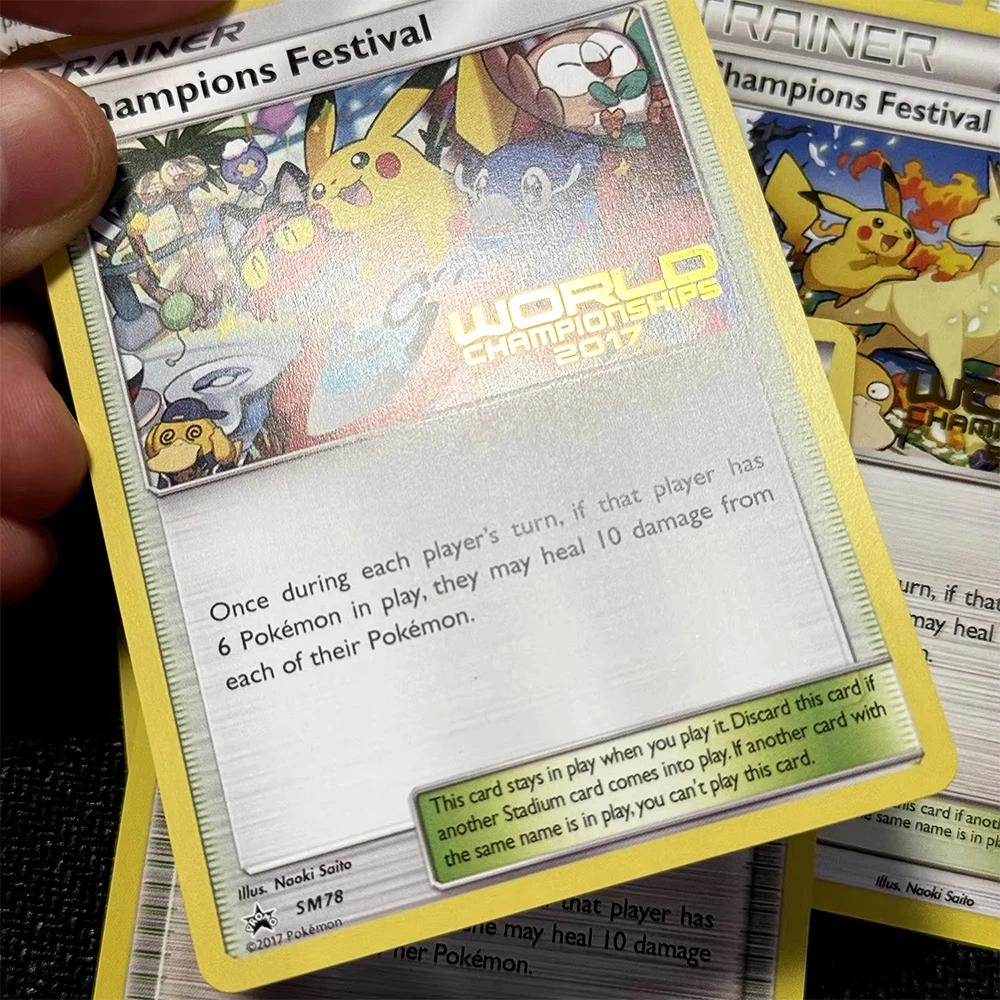 Pokemon PKM cartes proxy formateur Champions Festival Promos noir et blanc soleil et lune pokémon PTCG recueillir des cartes de combat cadeaux