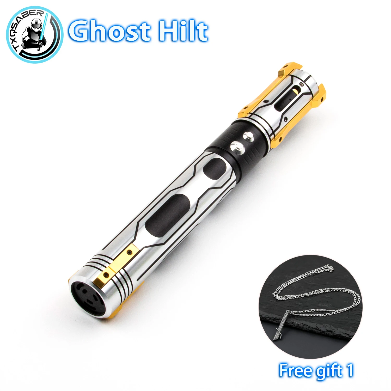 TXQSABER Ghost 2025 New Desin Sword Hilt Collection Empty Hilt No Blade SD RGB Neopixel SNV4-Pro Proffie v2.2 Cores Optional