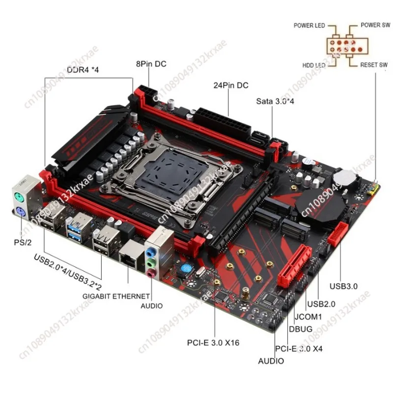 Dual CPU motherboard LGA 2011-3 supports Xeon E5 V3 V4 CPU DDR4 memory eight channels Dual X99 chipset X99-9D4