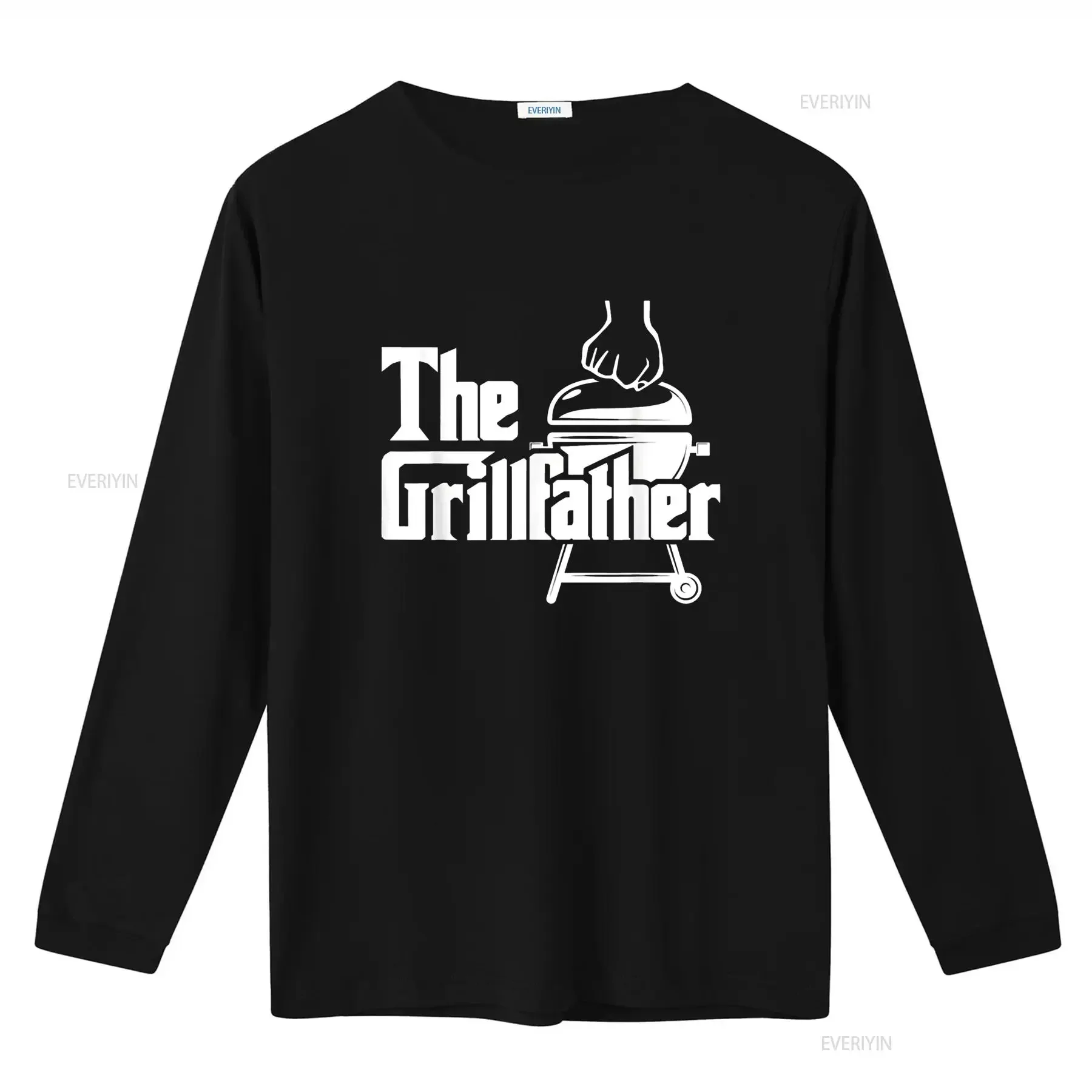 تي شيرت The Grillfather Pitmaster BBQ Lover Smoker Grilling Dad تي شيرت عتيق مغسول وممتد موضة ملابس الشارع الشهير للجنسين