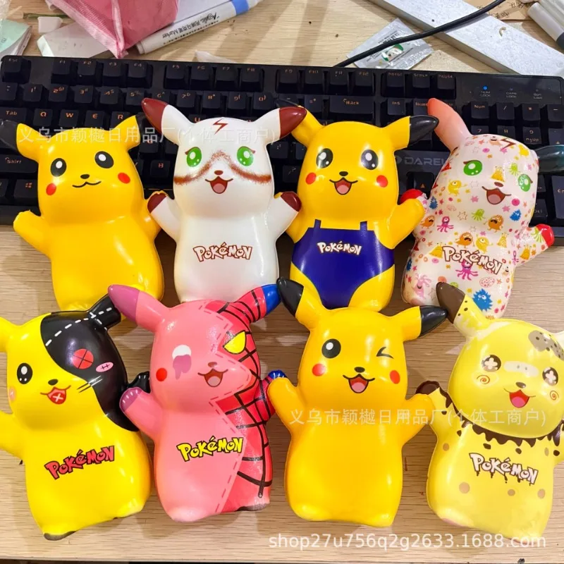 HOT SALE Pokemon Pikachu 3D Squeeze Toys Cartoon Cute Resistance To Stress Slow Rebound Doll Kids Toys Girls Holiday Gifts