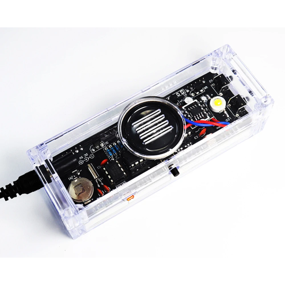 DIY Clock Electronic Kit Voice Time Telling Digital Tube LED Clock Date Temperature Display DS1302 STC15W408AS Soldering Project