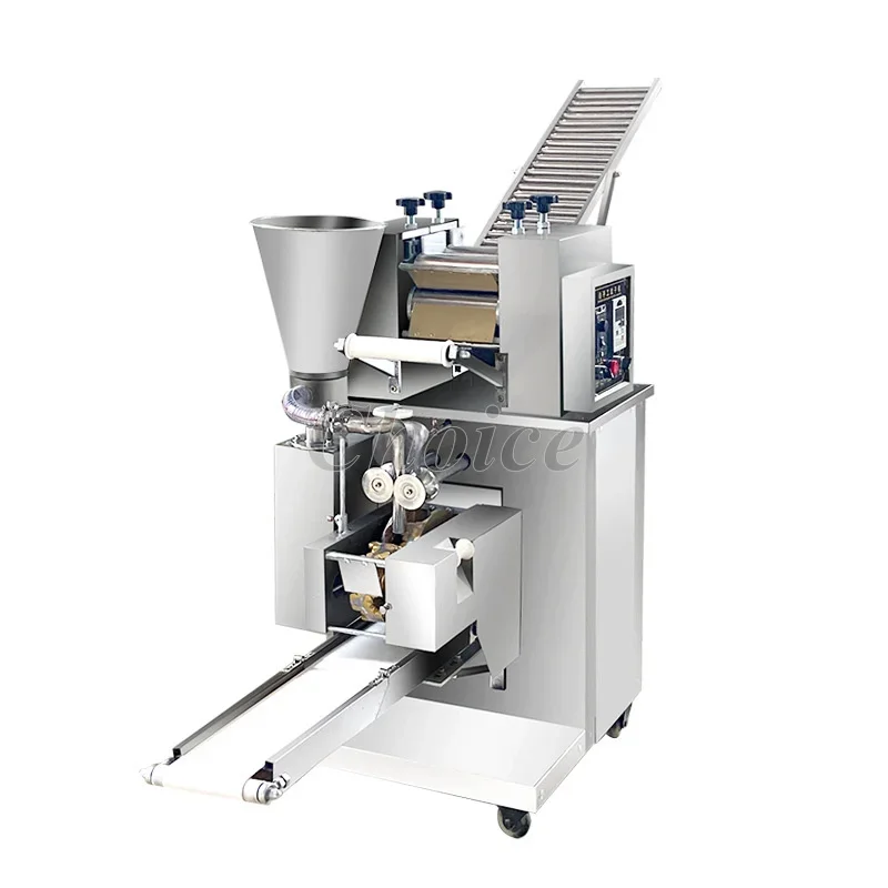 

Automatic Home Use Samosa Maker Dumpling Forming Machine Patty Folding Gyoza Making Machine With Inlet Frame And Conveyor Belt