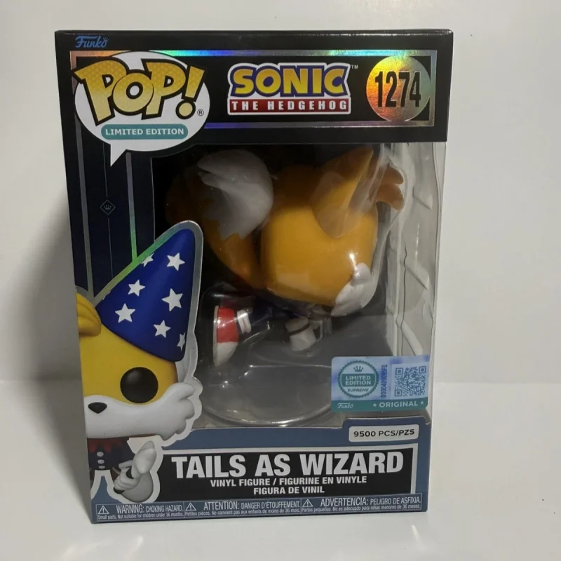 Genuine Funko Pop ! Sonic the Hedgehog Tails as Wizard #1274 Anime Figure Doll Official Limited Edition Model Collect Toys Gift