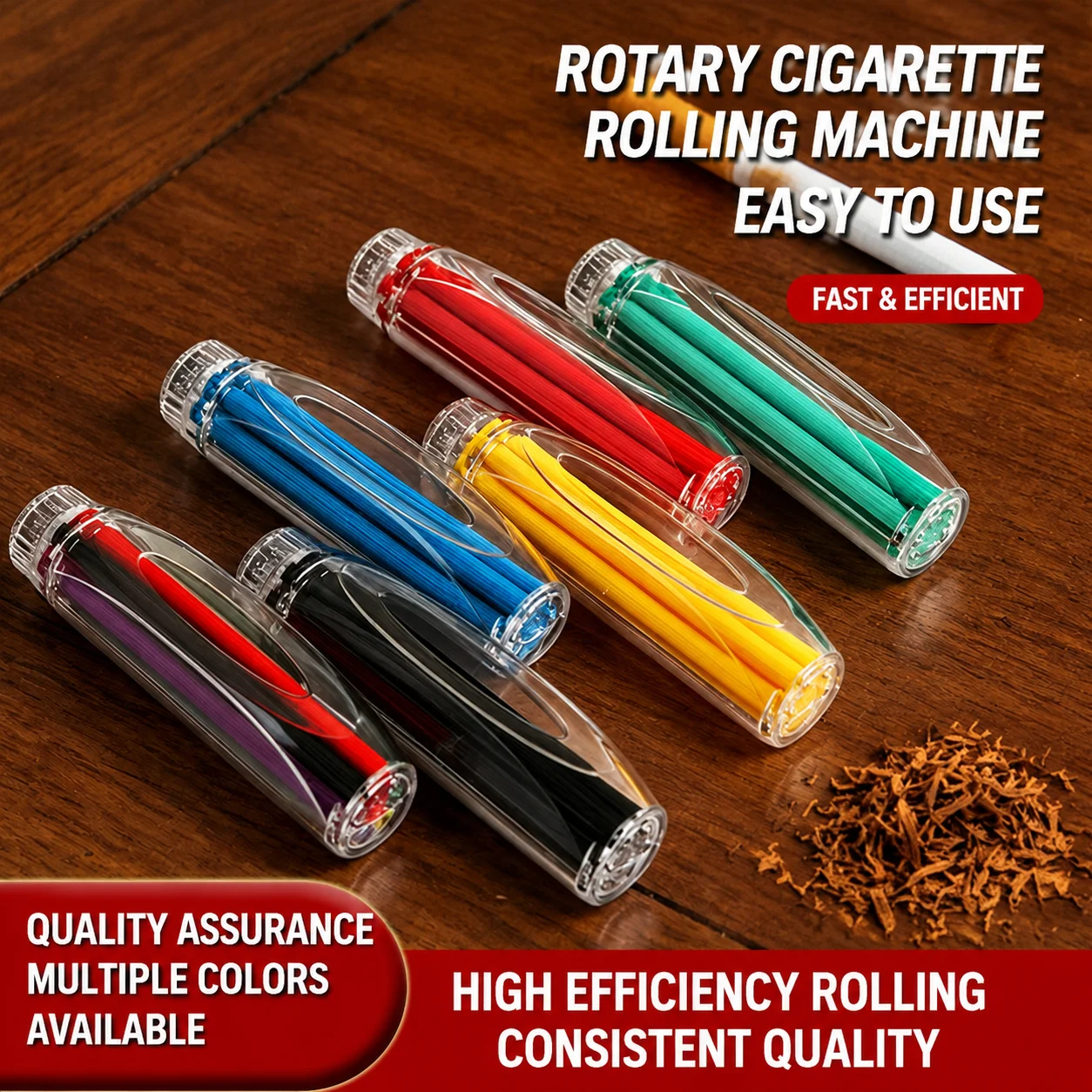 New Style Colorful ABS Smoking Adjustable Dry Herb Tobacco Preroll Rolling Roller Cigarette Holder Portable Innovative Manual