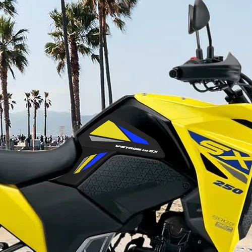 Imagen 2 del producto Almohadilla de tanque de combustible lateral para motocicleta, pegatinas protectoras, almohadilla de tracción para agarre de rodilla, para v-strom 250SX 2025 V strom 250 SX 2024 2023