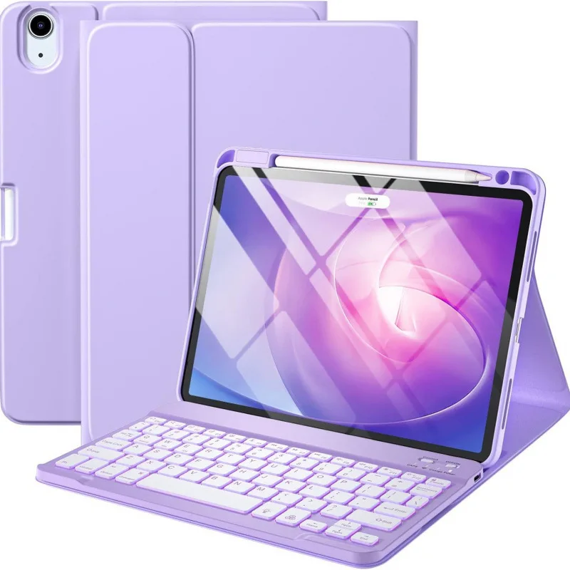 IPad 10th generation keyboard case iPad Air11tablet protective case keyboard case integrated suitable for Air4/5/6 pen slot case