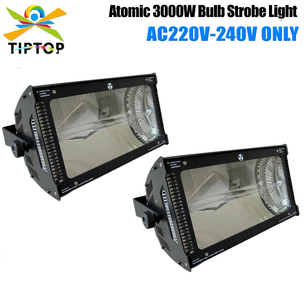 Freeshipping 2XLOT Atomic 3000W Martin Disco Strobe Light Party Light Wedding Backdrop Stage Blinder White Color Effect