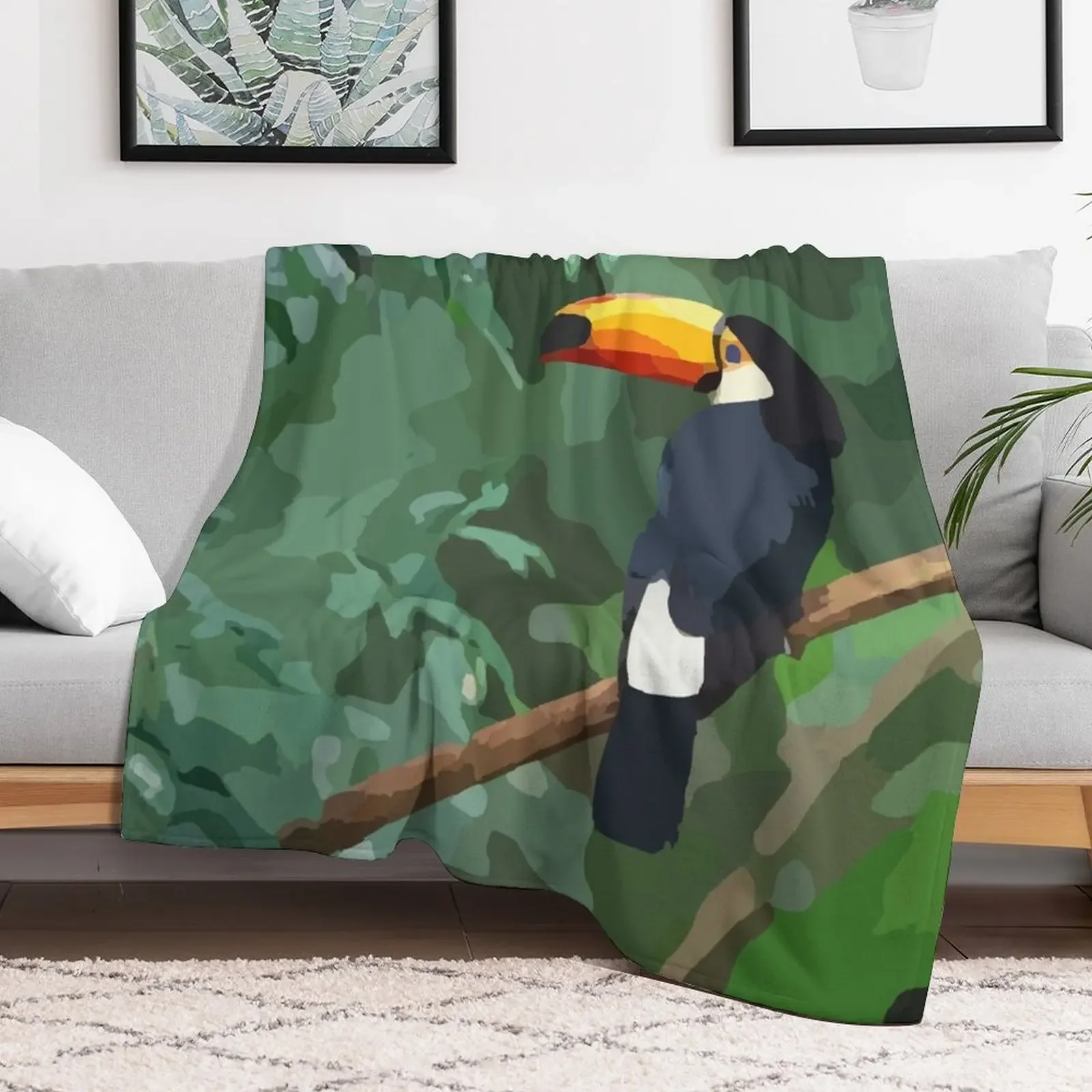 Big Beaked Bird Tucan Tropical Bird Zazu Toucan Throw Blanket Blankets For Baby warm winter for sofa Bed linens Blankets