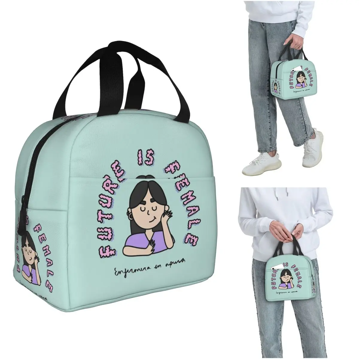 

Nurse Medical Equipment Accessories Enfermera En Apuros Insulated Lunch Bag Cooler Thermal Food Box Tote Lunch Boxes Container
