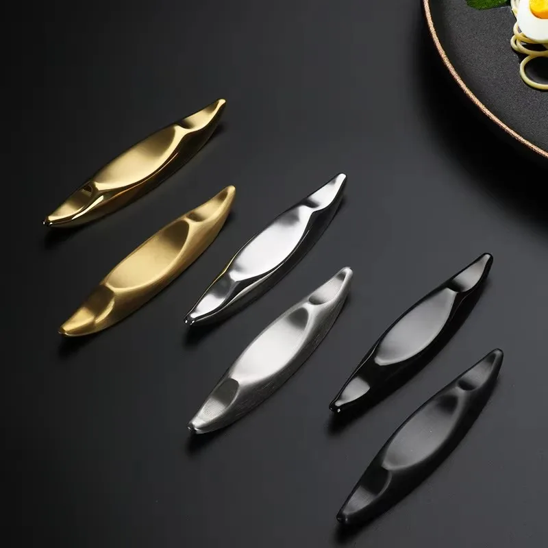 100Pcs Stainless Steel Chopstick Rest Frosted Mirror Fork Holder Cutlery Rest Chinese Style Dinner Spoon Stand Rack Dining Room